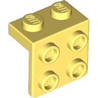 Lego Bracket 1 x 2 - 2 x 2 / Bright Light Yellow
