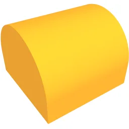 Brick Curved 1 x 1 x 2/3 Double Curved Top, No Studs / Bright Light Orange