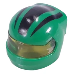 Helmet, Formula 1 with Trans-Yellow Visor Pattern and Black Stripes Print