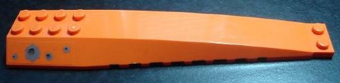 Lego Wedge 16 x 4 Triple Curved with Reinforcements with Bullet Holes on Right Side Pattern (Sticker) - Set 7705