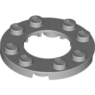 Plate Round 4 x 4 with 2 x 2 Round Opening / Light Bluish Gray