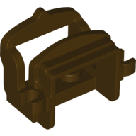Lego Animal / Creature Accessory, Saddle [Two Open O Clips] / Dark Brown