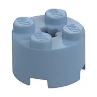 Brick Round 2 x 2 with Axle Hole / Sand Blue