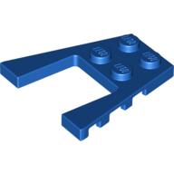 Lego Wedge Plate 4 x 4 with 2 x 2 Cutout / Blue
