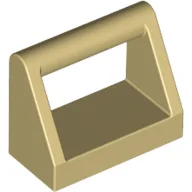 Tile Special 1 x 2 with Handle / Tan