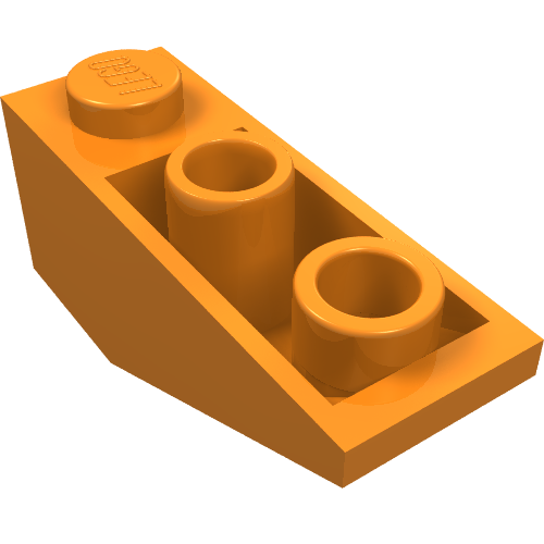 Lego Brick Sloped Inverted 34° 3 x 1 without Internal Stopper / Orange
