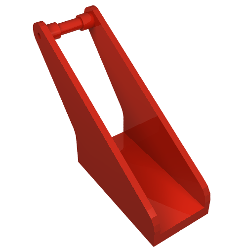 Lego Hook, Fabuland Tow Hook - Arm, 2 x 4 Base / Red
