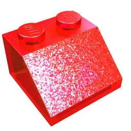 Brick Sloped 45° 2 x 2 / Trans-Red