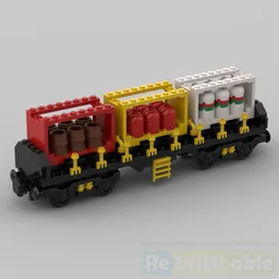 Container train car with 4 axle