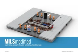 MILS Modified 32x32 Road Module, Straight with Road Construction