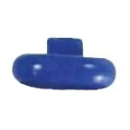 Pen Bead, Round Short, Curved Edge / Blue