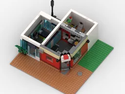 Modular pizzaria and comics store (base floor)