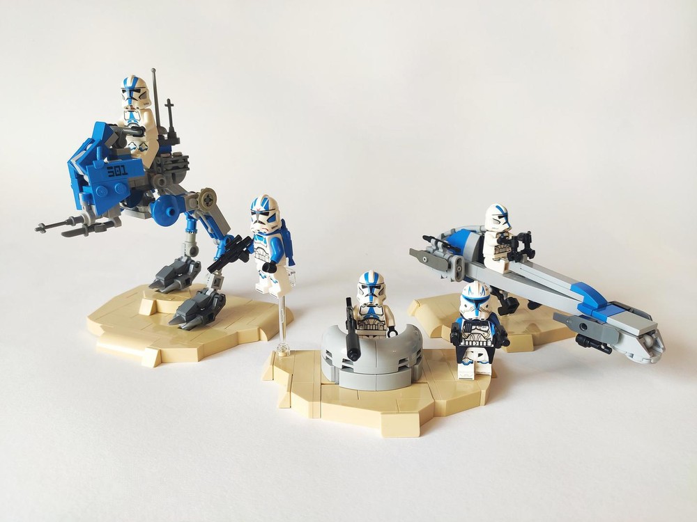 Lego Custom AT-RT and BARC speeder for 501 st battlepack