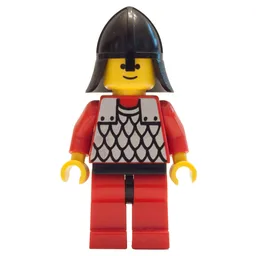 Knight (Scale Mail on Red) - Red Arms, Red Legs, Black Neck-Protector