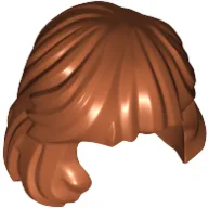 Hair Mid-Length Combed Behind Ear / Dark Orange
