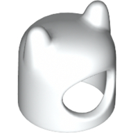 Lego Hat / Hood with Rounded Bear Ears / White