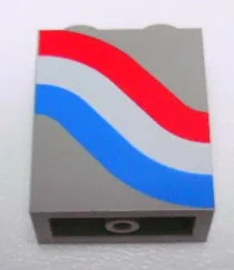 Panel 1 x 2 x 2 Solid Stud with Red/White/Blue Left Print