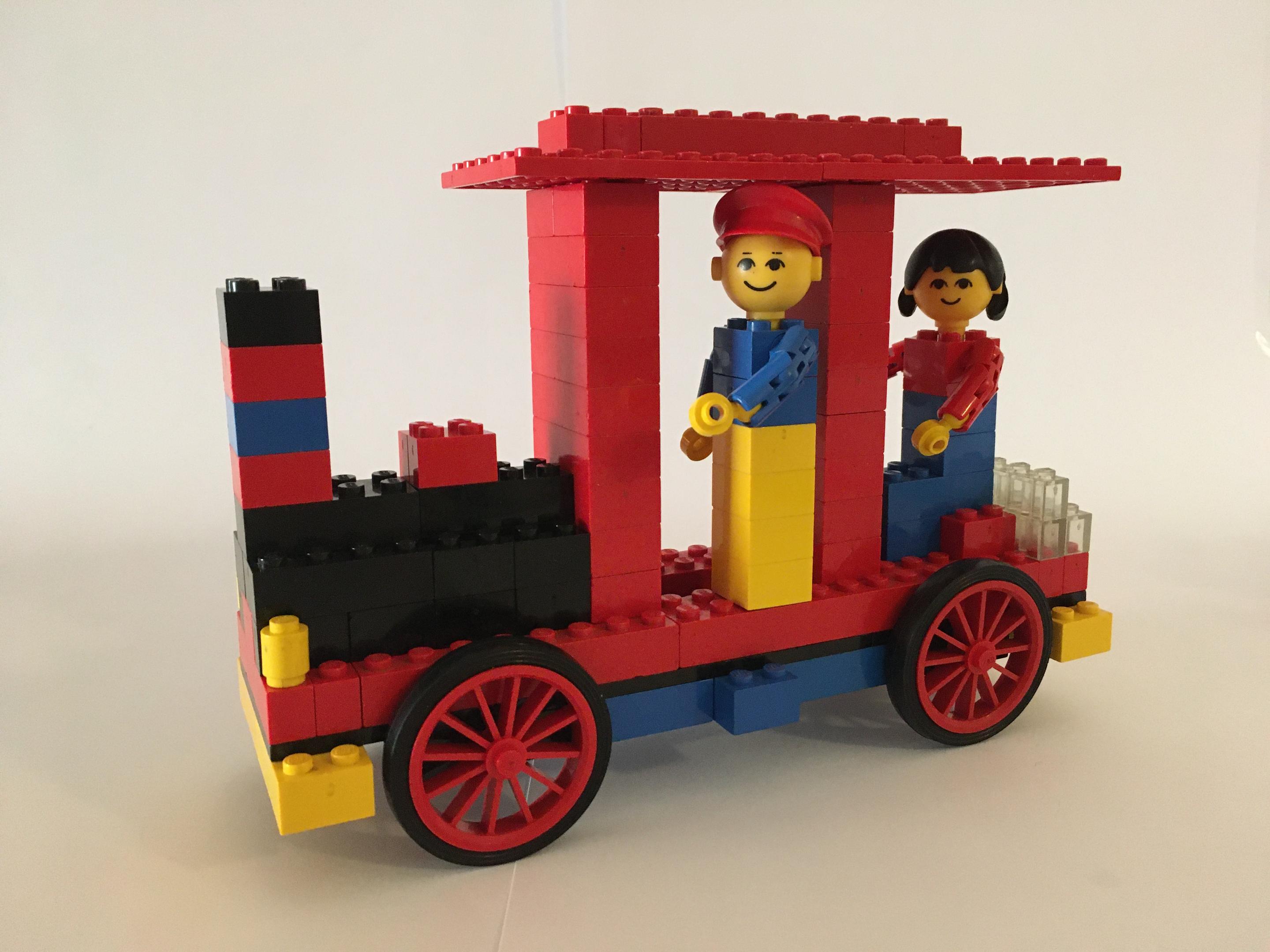 Lego Locomotive with Driver & Passenger