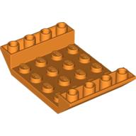 Lego Brick Sloped Inverted 45° 6 x 4 Double with 4 x 4 Recessed / Orange