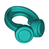 Minifig Neckwear Headphones / Dark Turquoise