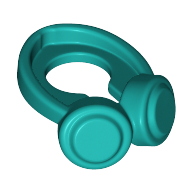 Lego Minifig Neckwear Headphones / Dark Turquoise