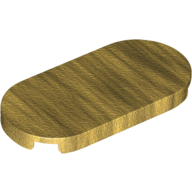 Lego Tile Round 2 x 4 / Pearl Gold