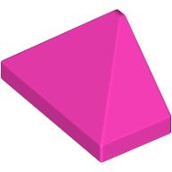 Lego Brick Sloped 45° 2 x 1 Triple with Inside Stud Holder / Dark Pink