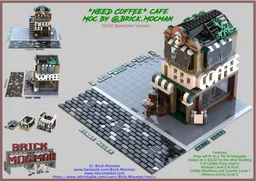 The "NEED COFFEE" Cafe (Green Scheme)