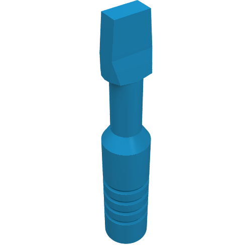 Lego Tool Screwdriver with Wide Head [3-Rib Handle] / Dark Azure