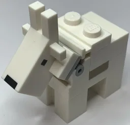 Minecraft Goat (2 Studs on Top) - Brick Built