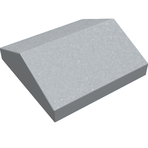 Lego Brick Sloped 33° 2 x 2 Double / Light Bluish Gray