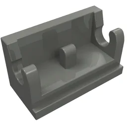 Hinge Brick 1 x 2 Base / Dark Bluish Gray
