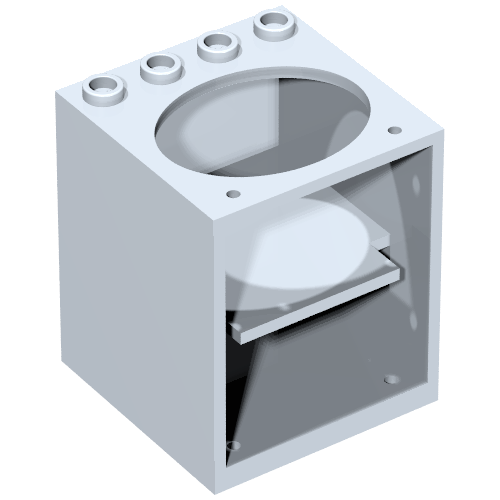 Lego Belville, Cupboard 4 x 4 x 4 with Elliptical Hole for Sink / Light Violet