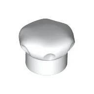 Headwear Accessory Hat with Small Pin, Chef's Hat / White