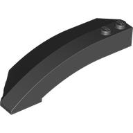 Lego Brick Wedged, Curved 8 x 3 x 2 Open Right / Black