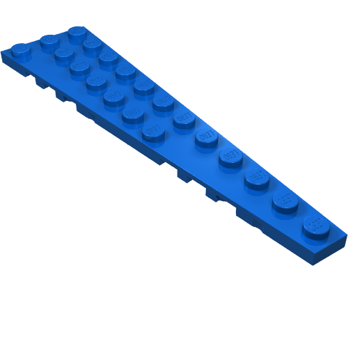 Lego Wedge Plate 12 x 3 Right / Blue