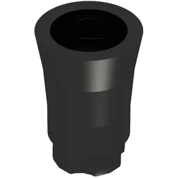 Plant, Palm Tree Trunk - Short Connector, Axle Hole with 2 Inside Prongs / Black