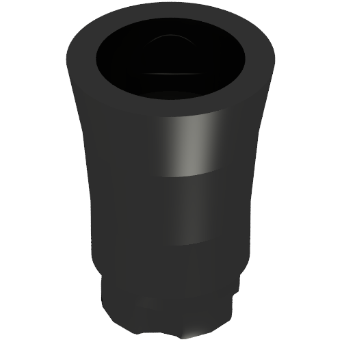 Lego Plant, Palm Tree Trunk - Short Connector, Axle Hole with 2 Inside Prongs / Black