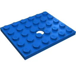 Plate Special 5 x 6 with Hole / Blue