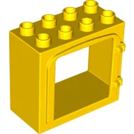 Duplo Door / Window Frame with Raised Door Outline / Yellow
