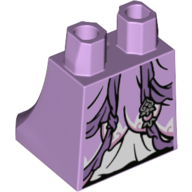Lego Hips and Legs Under Dress/Robe Medium Lavender Scarf, White Under-Dress print / Lavender