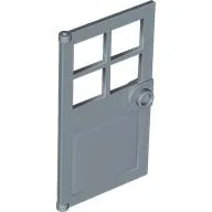 Door 1 x 4 x 6 with 4 Panes and Stud Handle / Sand Blue