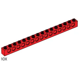 Technic 1x16 Red Bricks