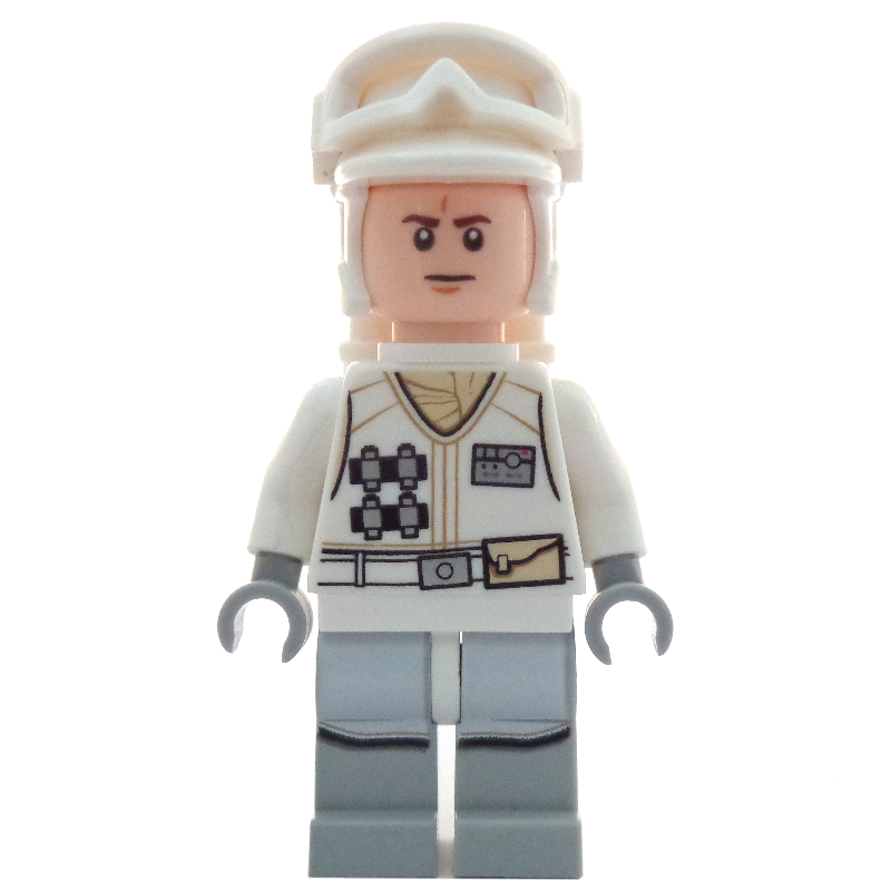 Lego Rebel Trooper in Hoth Uniform, White Hat, White Jacket
