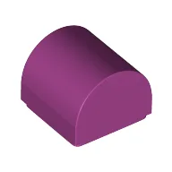 Brick Curved 1 x 1 x 2/3 Double Curved Top, No Studs / Magenta