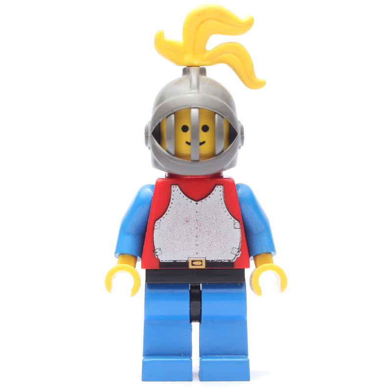 Lego Knight (Breastplate on Red) - Blue Legs, Yellow Plume