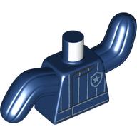 Lego Torso, Rounded Arms, Padded Shirt with Police Badge Print, Padded Arms / Dark Blue