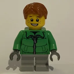 Boy, Green Jacket, Short Light Bluish Gray Legs, Dark Orange Hair