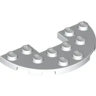 Plate Round Half 3 x 6 with 1 x 2 Cutout / White