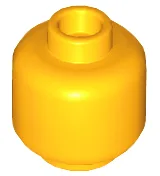 Minifigure, Head (Plain) / Bright Light Orange